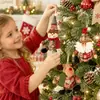 Decoraciones para Árbol de Navidad Muñecos de Dibujos Animados Muñecos de Tela a Cuadros Copos de Nieve Adornos Colgantes para Árbol de Navidad Adornos de Regalo Navideño para Niños