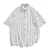 Camisa floral casual estilosa de verão do Nordeste estilo havaiano de manga curta para praia e mar para homens em preto, branco e azul