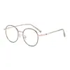 Armazón de Metal Redondo Retro Ligero Cómodo para Gafas Ópticas Sencillo Artístico para Viajes Diarios WM69175