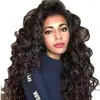 AliExpress vendendo peruca europeia e americana para senhoras cabelo longo cacheado onda fofa peruca de fibra química conjunto de cabeça uma geração de cabelo