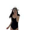 Traje de baño Dingzhi de fábrica para mujer Edición Coreana Bikini Siamese para Pecho Grande Edición Coreana Moda Negro Nuevo Traje de Baño