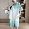 Camisetas de Manga Corta de Verano para Adolescentes, Tops Elegantes de Marca de Moda Sueltos con Degradado para Estudiantes de Secundaria, Trajes de Manga Media para Niños