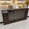 Mesa de Manicura Retro de Madera Maciza Armario de Almacenamiento Armario de Almacenamiento con Múltiples Cajones Armario para Herramientas Armario de Almacenamiento de Pared para Salón de Manicura