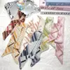 Bufanda de Seda Estilo Coreano Nueva, Cuadros Coloridos de Doble Cara, Bufanda Decorativa Versátil para Bolso/Corbata, Bufanda Souvenir, Cinta de Vino