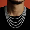 Hip-Hop Europeo y Americano Transfronterizo Hebilla de Mezclilla Rectificado Redondo Cadena Cubana Encriptada Collar para Hombre Joyería de Acero Inoxidable Pulsera Personalización