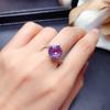 Corte Ninho de Pássaro Corte Fogos de Artifício Celebridade da Internet de Alto Padrão Venda ao Vivo Novo Produto Amethyst Simulado Anel Aberto Elegante Anel Feminino