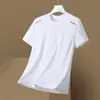 Camisa de Seda de Hielo de Manga Corta Lista para Usar del Fabricante para Hombre, Verano, Delgada, de Secado Rápido, Malla, Top Deportivo, Camiseta de Media Manga, Ropa de Verano