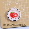 Lindo Gatito Plato de Frutas Comida Juguete Pegamento Crema Hecho a Mano DIY Resina Accesorios Joyería Agujero Hebilla de Zapato Paquete de Material