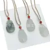 Pingente Buda de Jade Natural Tianshan, Cabaça da Nuvem Auspiciosa de Jade Tianshan de Xinjiang, Bolsa da Fortuna, Ornamento Pingente de Folha e Flor