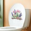 Festival de Truco o Trato de Comercio Exterior, Pegatinas Creativas de Flores para Baño, Pegatinas de Pared Decorativas para el Hogar, Autoadhesivas, Venta al por Mayor