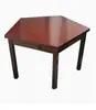 Mesa de comedor hexagonal de madera maciza tallada, mesa y sillas, mesa de comedor antigua retro estilo chino, mesa para ajedrez y cartas, mesa hexagonal o pentagonal para cinco personas, mesa Dou Dizhu