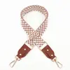 Nuevo estilo étnico bordado jacquard correa de hombro ancha ajustable correa larga de cuero bolso accesorios correa de hombro bandolera