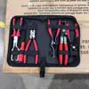 Alicate de reparo automotivo conjunto de ferramentas de manutenção de carro best-seller transfronteiriço conjunto de 5 peças de alicate de abraçadeira de mangueira, alicate de abraçadeira de tubo, pé de cabra, conjunto removedor de pregos redondos