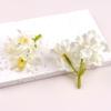 Simulación DIY de tres pequeñas flores para decoración del hogar, estilo Ins, pequeñas flores de hierba, ramillete, sombrero de paja, decoración, caja de regalo