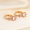 Aretes de Tachuela Oso de Peluche Color Dorado Champagne para Mujer, Aretes de Falda Pequeña, Lujo Ligero, Versátiles y Elegantes