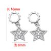 Nuevos accesorios de joyería DIY transfronterizos versión coreana de circonio chapado en oro de 14k aretes colgantes de estrella de cinco puntas colgante pequeño al por mayor