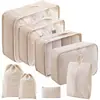 Conjunto de Bolsas de Armazenamento para Viagem Transfronteiriça com Sete ou Oito Peças, Bolsa de Armazenamento para Viagem de Negócios, Bolsa de Armazenamento de Grande Capacidade, Conjunto de Armazenamento à Prova d'Água