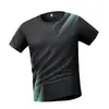 Camiseta Deportiva de Verano para Hombre, Manga Corta, Transpirable, Secado Rápido, Sensación de Hielo, Tallas Grandes, Casual, Fitness, Running