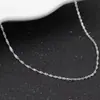 Corrente de Prata 925 Anu Jewelry Corrente de Clavícula em Forma de O Liga Aço Inoxidável Colar Corrente Onda d'Água Pingente Acessório Corrente Lateral