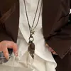 Nuevo Collar Largo de Plumas Estilo Zen Chino para Mujer, Cadena de Suéter Apilada Estilo Étnico Retro, Accesorios Bohemios de Otoño e Invierno