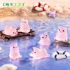 Micro Paisagem Luminous Desenho Animado Rosa Fosco Porco Mengli Decorações DIY Acessórios para Pendurar Pequenos Enfeites de Mesa