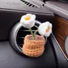 Perfume para Coche Aromaterapia Salida de Aire del Coche Fragancia Desodorización Suministros de Decoración Interior del Coche Adornos Tejidos en Maceta DIY
