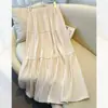 Saia midi plissada cinza feminina de cintura alta feita sob medida para primavera e outono, novo estilo popular de 2026, elegante corte A
