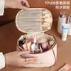 2025 Nova Bolsa de Maquiagem Amazon PU Grande Capacidade Bolsa de Armazenamento Cosmético Portátil Celebridade da Internet Fábrica Atacado