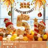 Decoraciones de Cumpleaños Temáticas de la Estrella del Libro Rojo para el Primer Cumpleaños del Bebé, Celebración del Mes Completo, de los Cien Días y Suministros para la Ceremonia del Primer Cumpleaños, Banderines y Decoraciones Colgantes