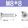 Tornillos de Cabeza Avellanada de Cruz Acero al Carbono Galvanizado Tornillos de Cabeza Plana M3M4M5M6 Fijaciones Multiespecificación Venta al por mayor en stock