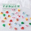 Joyería para Uñas de Navidad Diamante de Resina Árbol de Navidad Lindo de Dibujos Animados Muñeco de Nieve Guantes Decoración de Uñas Diamante 30 Piezas