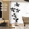 Planta Artificial Verde Black Diamond con un Toque de Lujo para Decoración de Sala de Estar, Planta de Interior Grande en Maceta, Árbol Falso, Planta Biomimética