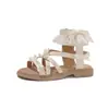 Sandalias Romanas para Niñas con Suelas Suaves, Nuevos Zapatos de Princesa para Niños Mayores, Zapatos de Playa para Niños, Lazo de Perla de Verano 2026