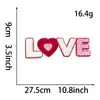 Día de San Valentín Xoxolove28Cm Parche Bordado para Toalla Parche Parche de Tela Bordada Sello Bordado