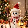 Ornaments de mesa de madeira de Natal de desenho animado retrô transfronteiriços pinguim urso boneco de neve decorações de mesa de sala de estar de feriado