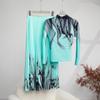 Camisetas Personalizadas Impresas para Mujer de Manga Larga Primavera y Otoño Nuevas Camiseta Texturizada Plisada Camiseta Base Delgada Ins Fondo