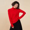 Suéter Clásico de Cuello Alto para Mujer de Color Sólido Otoño e Invierno Elegante Holgado de Punto Capa Base