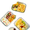 Pote de Almoço de Vidro, Aquecimento no Micro-ondas, Pote de Almoço Especial para o Trabalho, Pote de Almoço Selado Compartimentado para Alimentos, Tigela de Sopa