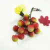 Modelo de Cuerda de Lichi de Simulación Frutas y Verduras Falsas de Plástico Decoración de Gabinete de Centro Comercial Atrezo para Fotografía Jardín de Infancia