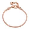 Corrente de contas europeia 3mm corrente cobra cobre puro banhado a prata acessórios para pulseira DIY corrente de contas com furo grande atacado