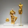 Tienda de lencería accesorios de tienda de ropa escaparate maniquí dorado falso body sujetador sujetador maniquí de lencería expositor cuerpo entero
