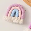 Accesorios Colgantes Arcoíris Siete Colores Estilo Escandinavo DIY Colgantes Decorativos Tejidos con Cuerda de Algodón Hechos a Mano Accesorios Pequeños para Joyería