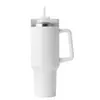 Nuevo Modelo Transfronterizo Taza de Hielo de 40 oz con Asa, Taza Gigante para Coche con Asa de Silicona y Popote, Taza Aislada para Montar en Coche