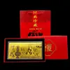 Ano do Cavalo Nota de Ouro Cem Yuan Folha de Ouro Nota Comemorativa Caixa de Acrílico Envelope Vermelho Seguro Festival Bancário Presente de Promoção