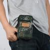 Bolsa Camuflada para Celular com Três Zíperes 600D Oxford Porta-Moedas Bolso para Usar no Cinto Bolso Casual para Celular Masculino