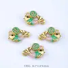 Estilo Chino Antiguo Oro Goteo de Aceite Carácter de Bendición Flor de Paz Colgante de Moda Boutique Accesorios para Pulsera Joyería Venta al por Mayor