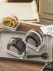 Caja de Empaque para Rollo de Pastel Pieza Única Estilo Japonés Floss de Carne Suiza Piel de Tigre Sueño Dragón Rollo Terciopelo Rojo Rebanada Caja Desechable