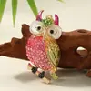 Venta Directa de Fábrica de Llaveros de Búho Incrustados con Diamantes, Colgantes Creativos de Animales con Diamantes de Colores, Regalos Promocionales para Venta al por Mayor Transfronteriza