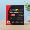 Marcador de pintura acrílica líquida directo bestseller transfronterizo con punta suave, diseño sin presión, para arte DIY de estudiante y pintura profesional