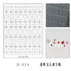 Adesivos Populares para Unhas com Desenho de Trevo de Quatro Folhas Vazado, Material Transparente, Moldes Adesivos de Flor de Gema de Trevo de Quatro Folhas Estilo Francês, Adesivos Pintados com Spray